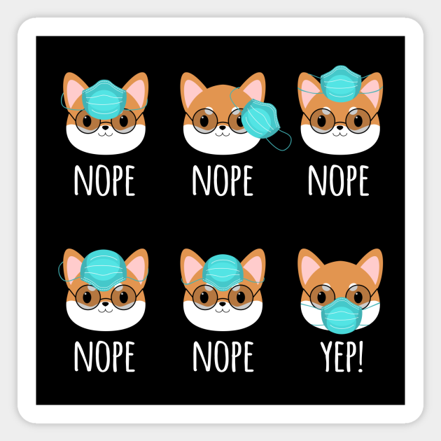 How To Wear A FaceMask Funny cat Funny Face Mask Sticker TeePublic